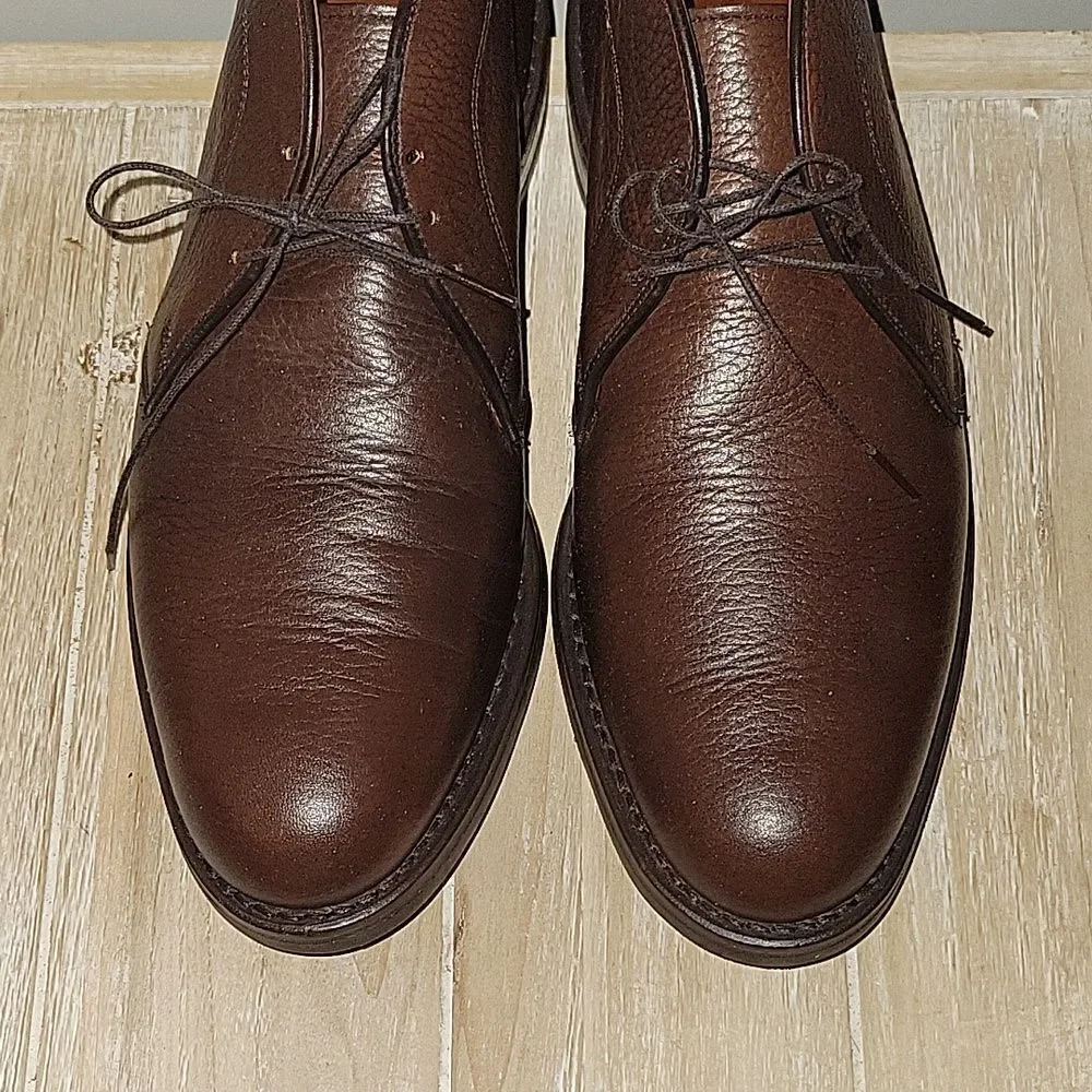 Allen Edmonds Men's 10 B Malvern $595 Chukka Boots 100% Leather Lace Up Brown
